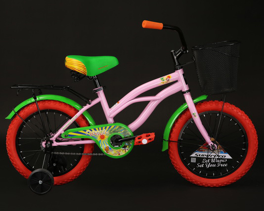 Sella Banana OG Original Lowrider 16 Pollici Rosa/argento Con Sissy Bar Cromato